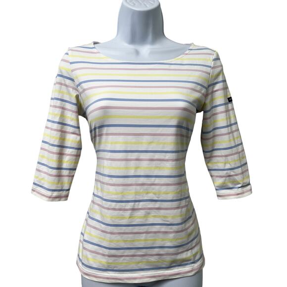 Saint James Tops - Saint James Breton Striped 3/4 Sleeve Garde-Cote Sailing Sun Tee/6
